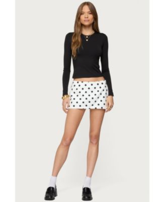 Womens Noreen Polka Dot Mini Skort