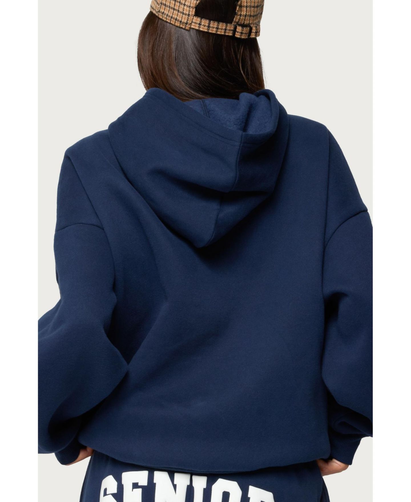 Женское худи Edikted Senior Girl Oversized, цвет: Тёмно-синий — фото 2