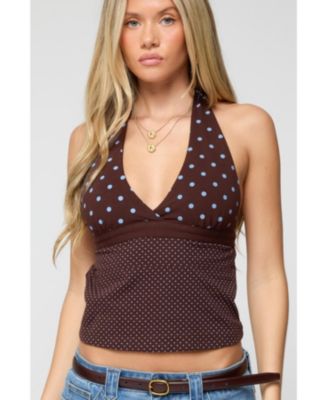 Women's Ginny Mixed Polka Dot Halter Top