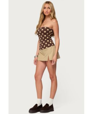 Women's Polka Dot Built In Bra Tube Top