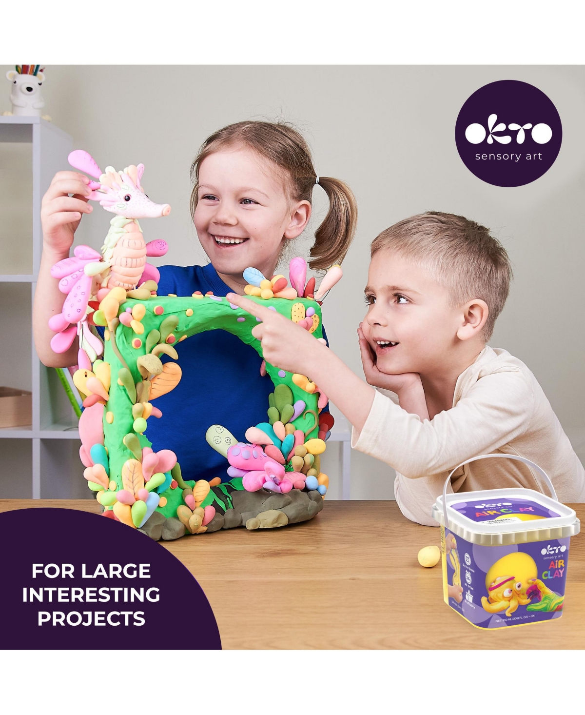 Wise Elk Okto Air-Dry Clay – Purple