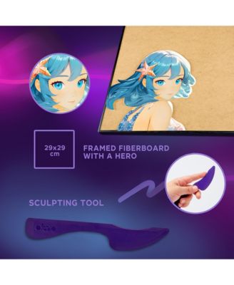 OKTO Air-Dry Clay 3D Painting Kit – MANGA Water 29x29 (11.4 x 11.4 in)