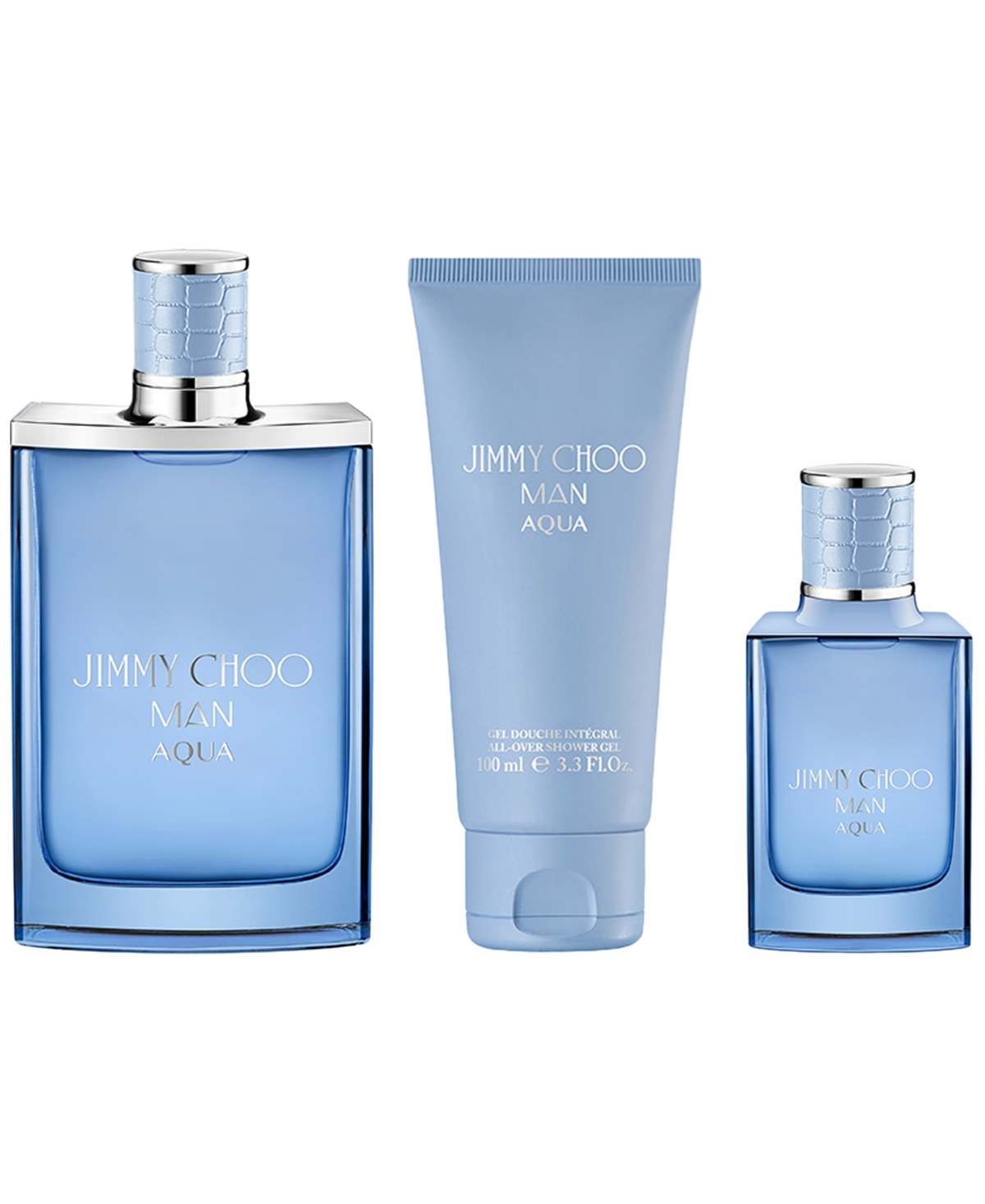Jimmy Choo Men's 3-pc. Aqua Woody Marine Eau De Toilette Gift Set In Transparent