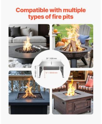 Fire Pit Burner Cover Heat Deflector and Stainless Steel forOutdoor Use