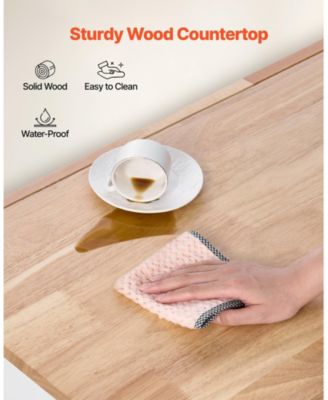 Rolling Kitchen Island Cart with Storage Cabinet, Drawer, and Drop Leaf Table