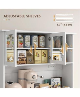 Sturdy Kitchen Storage Cabinet with Adjustable Shelves and Doors for Pantry Use