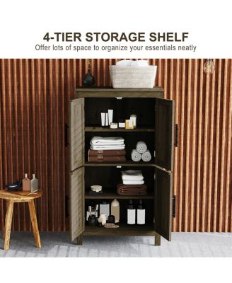 Durable Bathroom Floor Cabinet for Organizing Toiletries and Towels Efficiently