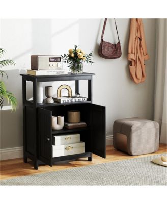 23.5&amp;#x22; MDF &amp; Engineered Wood Moisture-Resistant Surface, Shelves &amp; Compact Design Freestanding Bathroom Floor Cabinet