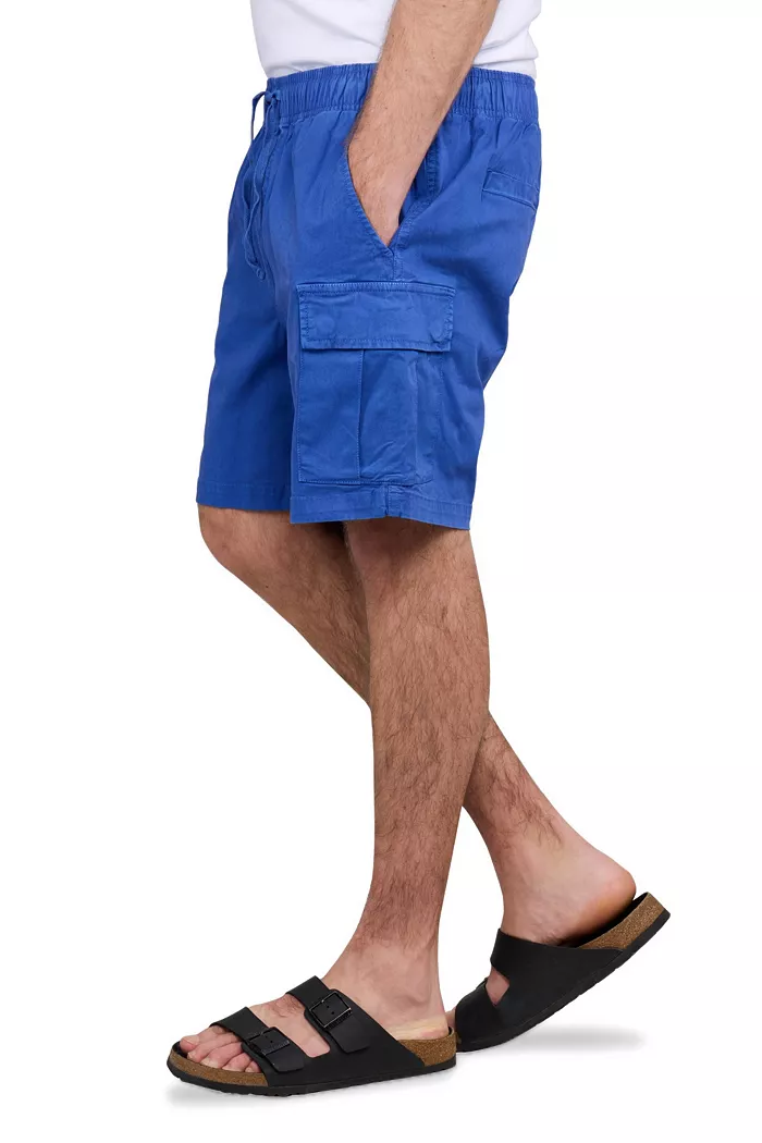 Men's 6 Inches Elastic Pull On Waistband Twill Cargo Shorts - thumbnail 7