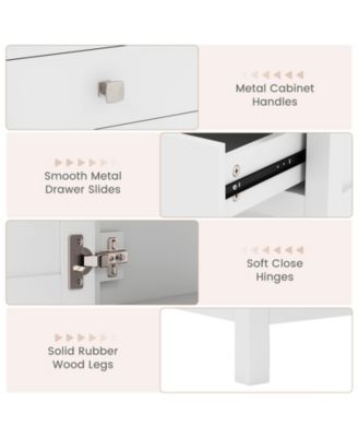 1Pc Granite Countertop, Ceramic Sink, 2 Drawers &amp; Open Shelf Extra Wide Bathroom Vanity Unit