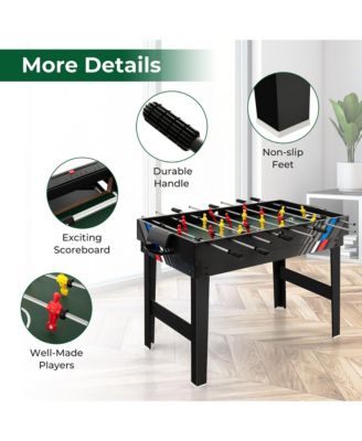 4-in-1 Multi Game Table 49'' Combo Game Set W/Soccer Billiards for Home Play Room