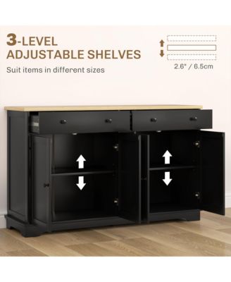 Sideboard Cabinet with Storage Drawers Adjustable Shelves