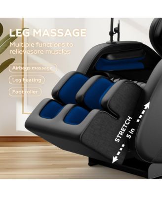 Full Body Massage Chair with Heat & Air Compression, Zero Gravity Recliner with Foot Rollers, Bluetooth & LED Lights-Maison Boucle