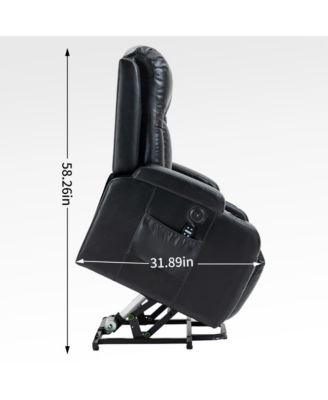 Electric Power Lift Recliner Chair with Massage, Heat & USB