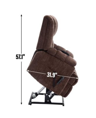 Power Lift Recliner Chair for Heavy People with Dual Motors, Heat & Massage, 350 LBS Capacity Recliner-Maison Boucle