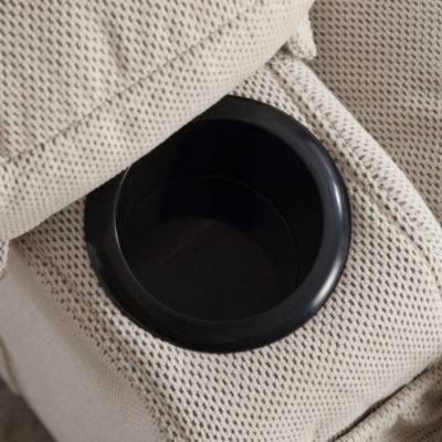 Swinging Recliner Massage Heated Sofa with USB and 2 Cup Holders