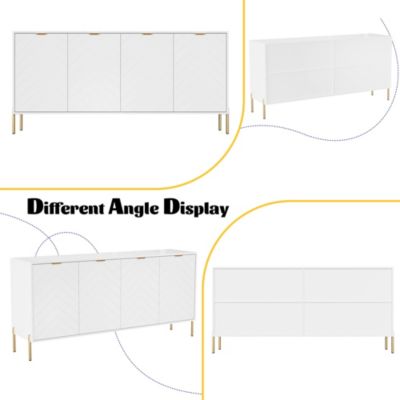 4-Door Accent Cabinet More Large Storage Cabinet