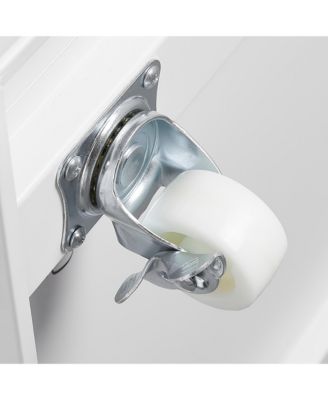 Metal Filing Storage Cabinet Mobile Printer Tables for Small Spaces with Adjustable Shelf and Wheels for Home Office