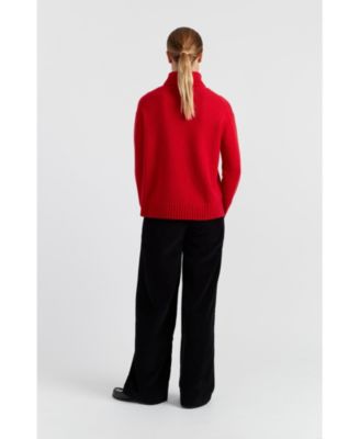 Women's Pure Cashmere Relaxed Rollneck Sweater