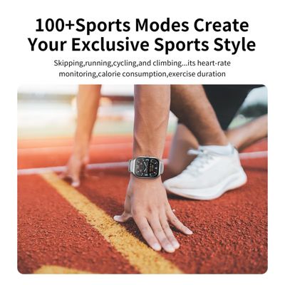 Smart Watch with 2.1" HD Touchscreen, Bluetooth Calling, Wellness Tracking, Bonus Leather Strap Included