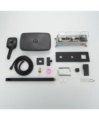 Single Handle 1-Spray System Shower Faucet 2.5 GPM with Adjustable Flow Rate Rainfall Handheld Shower Kit in Chrome