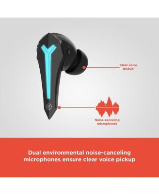 Wireless Gaming Earbuds with Noise Cancelation and RGB LED Lights With 22 Hour Playtime 3304450 Black
