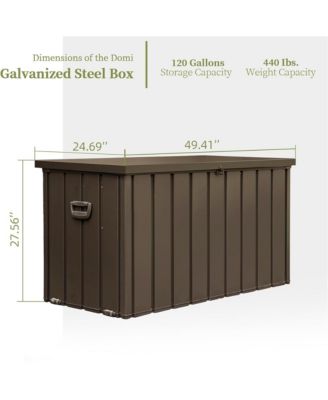 120-Gallon Dark Brown Metal Deck Box