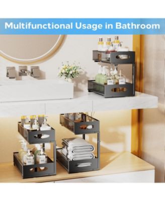 2 Pack Under Sink Organizer+ 1Pack Under Sink Organizer