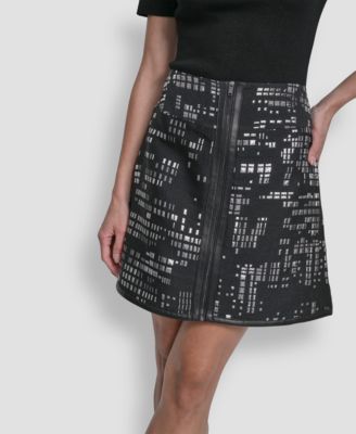 Women's Abstract Print Mini Skirt