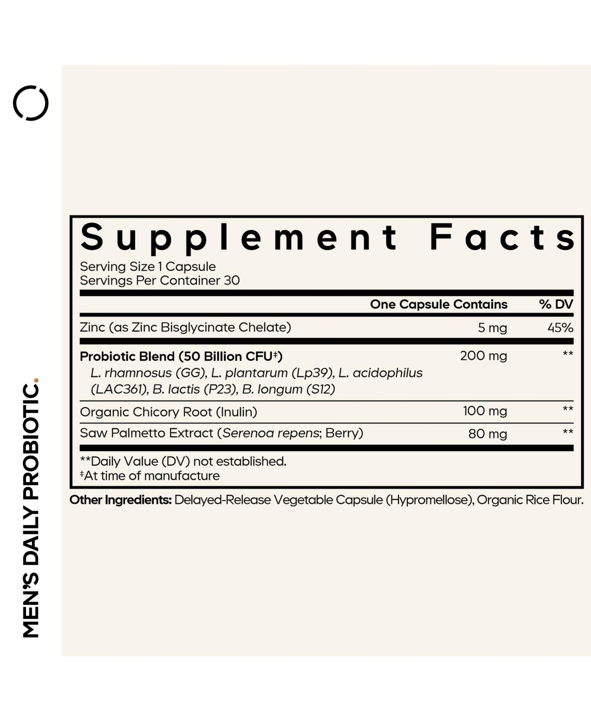 Codeage Men s Daily Probiotic Supplement