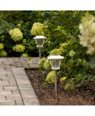 Solar Wave Glass Style - Super Bright Path Lights - 2 pack - White