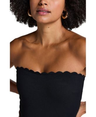 Bandeau Scallop Swimsuit