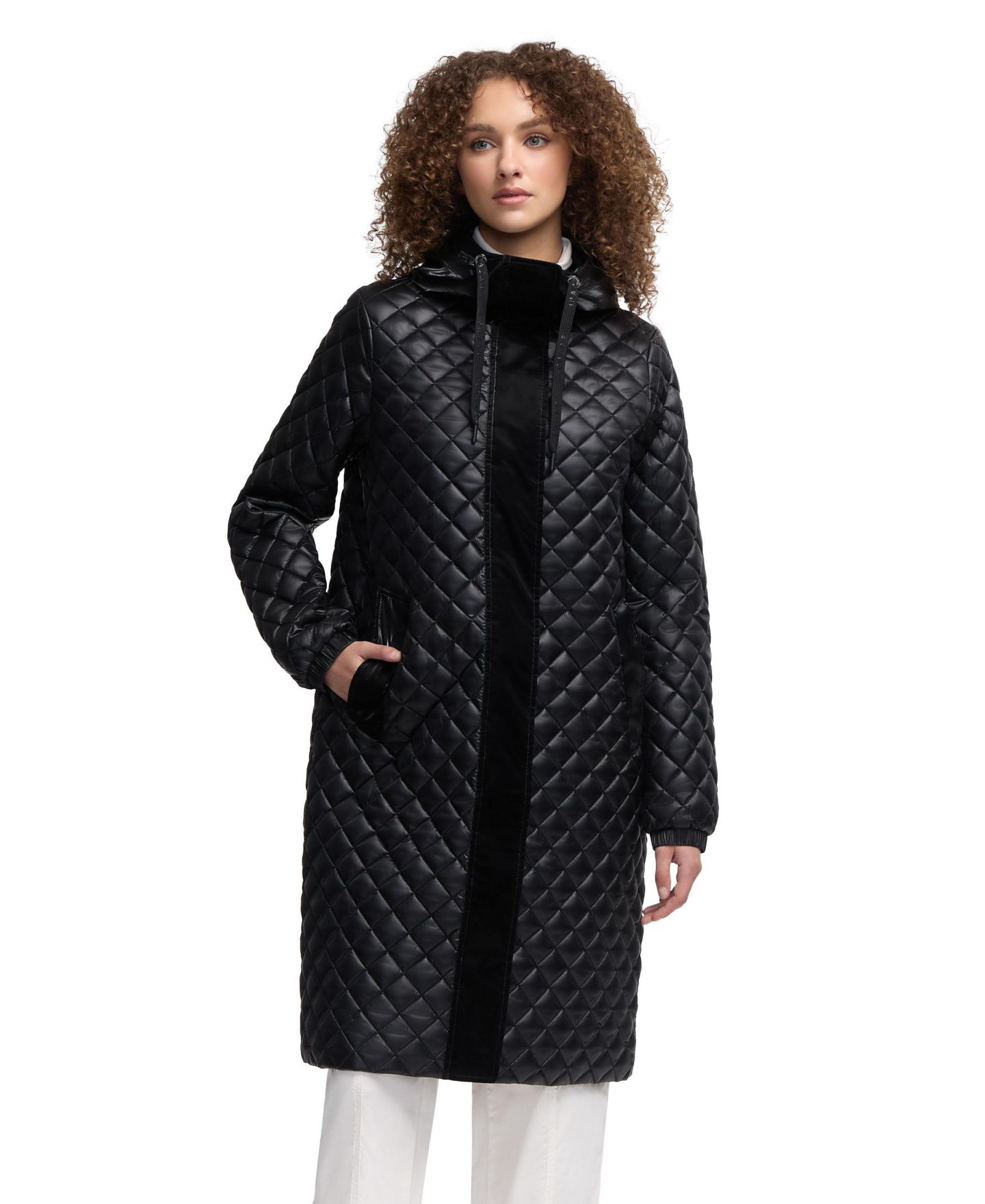Женские куртки PAJAR Peridot Diamond Quilted Longline Shacket — фото 1