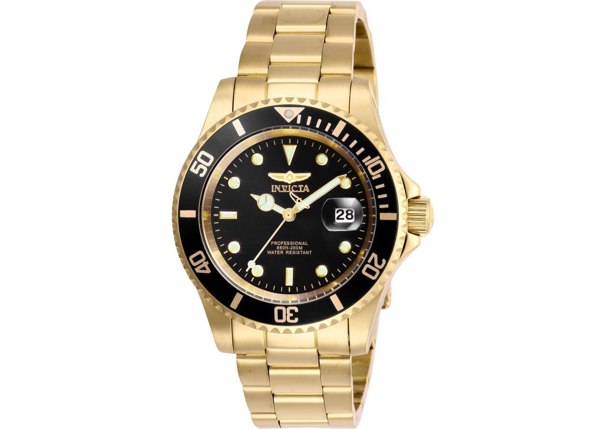 Invicta Men's 26975 Pro Diver Quartz 3 Hand Black Dial Watch