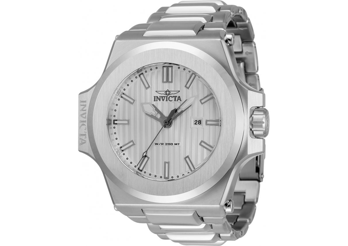 Invicta Men's 34729 Akula Quartz 3 Hand Silver Dial Watch