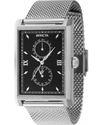 Men's 46860 Vintage Quartz Multifunction Black Dial Watch