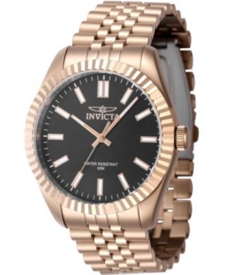 Men's 47492 Specialty Quartz 3 Hand Black Dial Watch