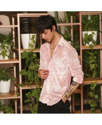 Men's Solid Velvet Shirt