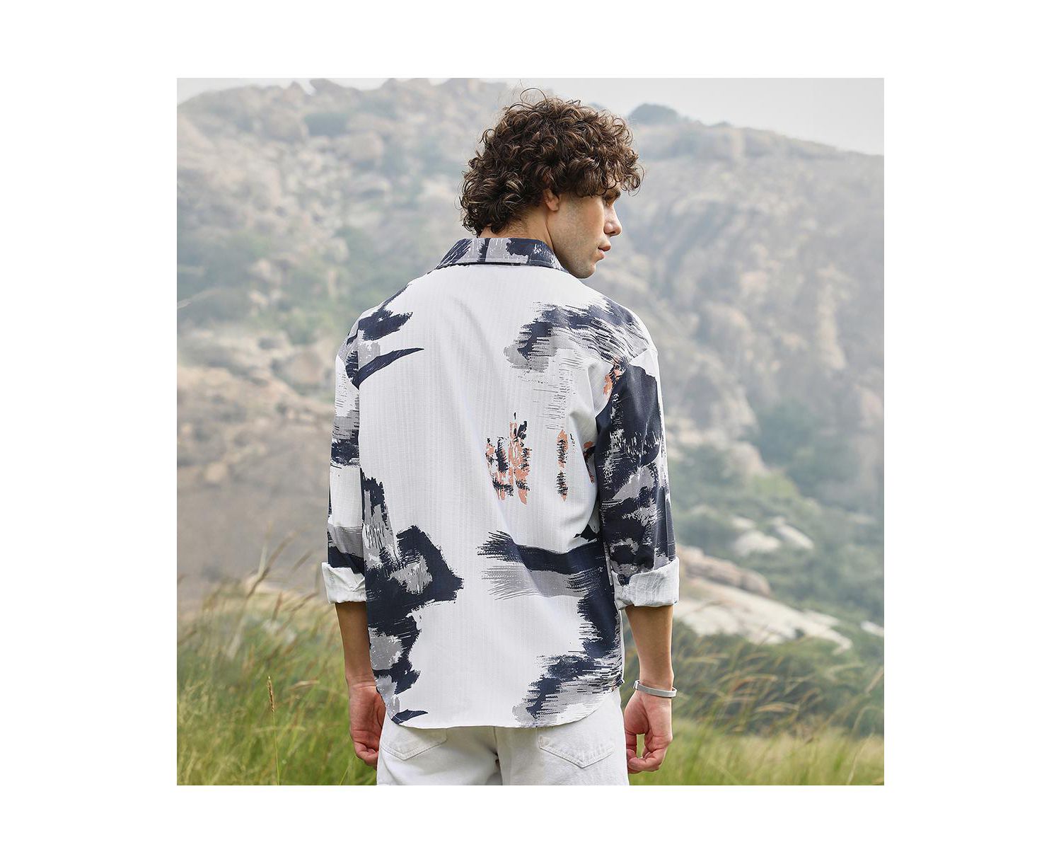 Men's Ethereal Strokes Oversized Shirt