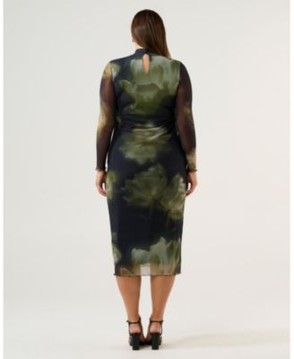 Plus Size Peace Lily Mesh Dress
