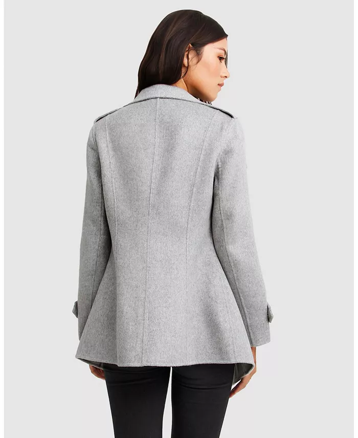 Women's Bad Girl Wool Blend Moto Coat - thumbnail 9