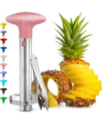 Heavy Duty 2pc Pineapple Corer & Slicer Set – Includes Eye Removal Tool with Reinforced Blade