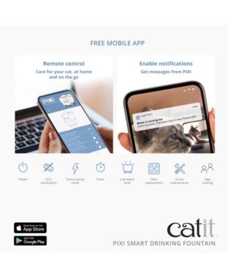 Pixi Smart Drinking Fountain, Stainless Top