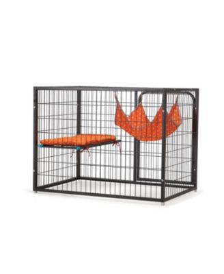 Streamdale 4-Tier Metal Pet Cage with Platforms, Removable Tray, Lockable Casters