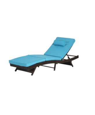 Outdoor Wicker Reclining Lounge Chairs (Set of 2) - Beach, Pool, Garden