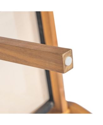 Streamdale Acacia Wood & Mesh Outdoor Dining Chairs (Set of 2)