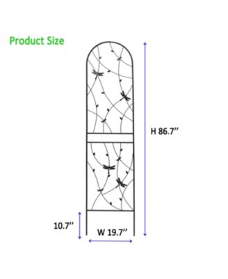 2-Pack Metal Garden Trellis 86.7" Black