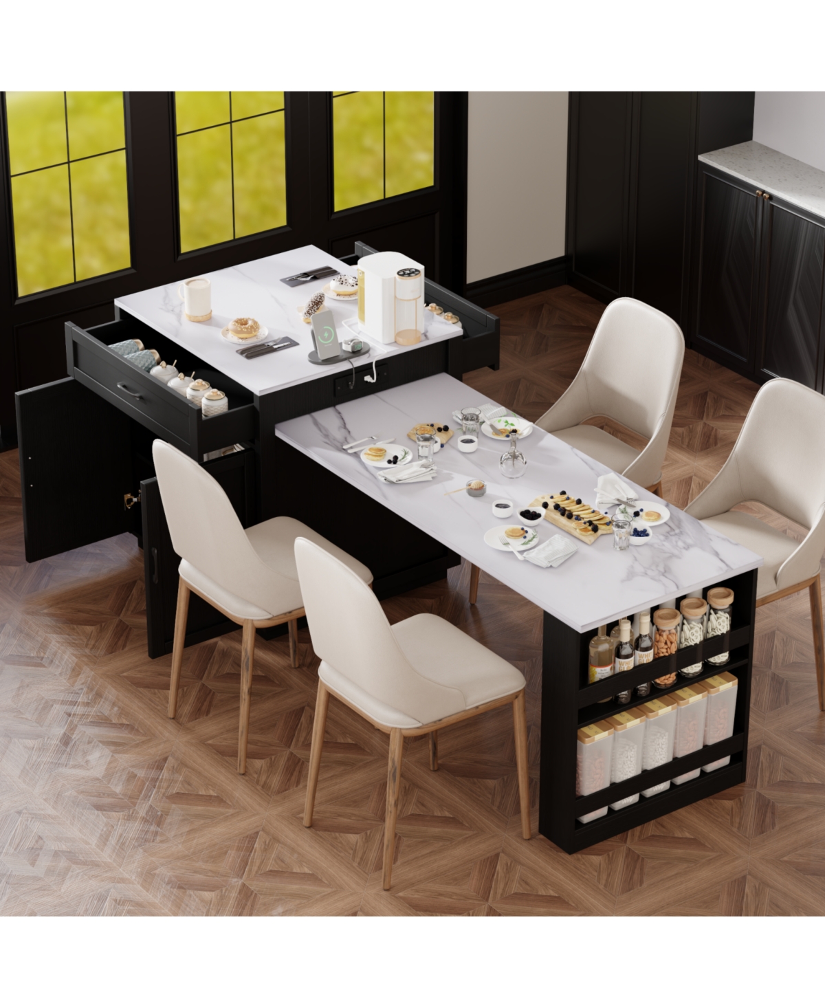 Streamdale Extendable Kitchen Island with Storage (82.7")