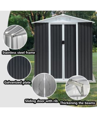 Apex Roof Waterproof Bike Storage Shed (6'x9')