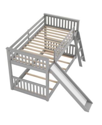 Twin over Twin Bunk Bed with Slide & Ladder